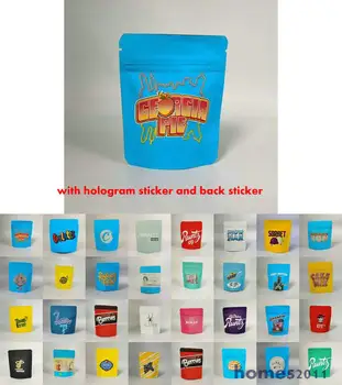 

Cookies Lemonchello Mylar Bags 35G Smellproof Heatseal Ziplock Resealable Bags With Holographic Stickers And Labels ery comforta