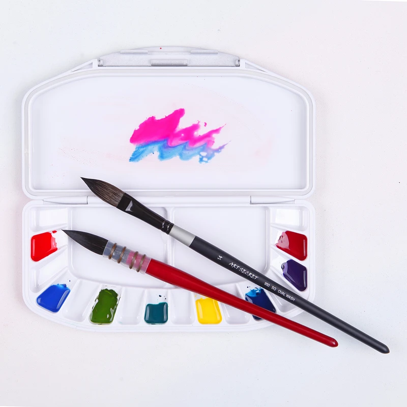 ArtSecret WCS-16 di alta qualità 16 pozzi acquerello acrilico Pallette di colore per la pittura ad acquerello strumenti d'arte forniture - immagine 4