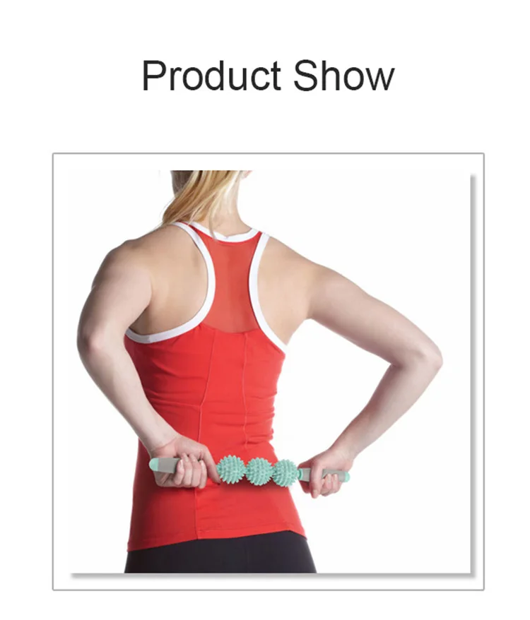 Тренажерный зал Йога Массаж палка расслабить мышцы ролик 5 шипами Шарики антицеллюлитный триггер точка ролик мышцы тела Релакс инструмент