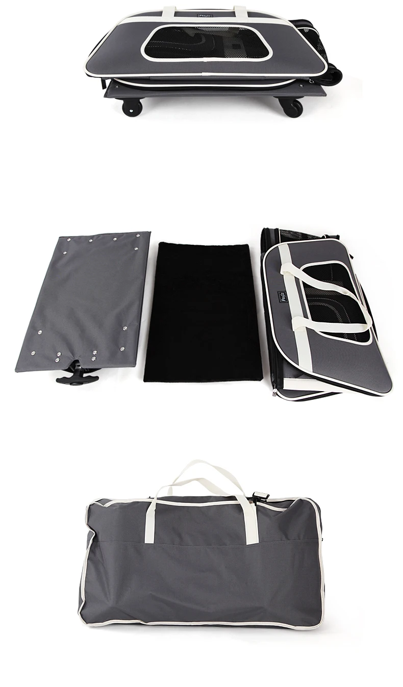 Pet Trolley Trolley Case Small and Medium Dogs Four Wheels Breathable Outdoor Bag Silent Cats and Dogs Portable Cat Carrier