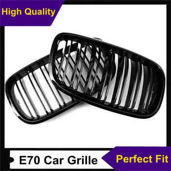 

Right & Left Car ABS Front Air Intake Grille For B-MW X5 X6 E70 E71 2008-2014 Dual Line Mesh Grille Car Styling
