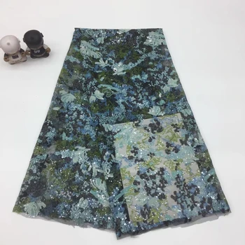

African sequin lace fabric 2020 high quality French tulle lace fabric bridal Nigeria lace fabric XX3710