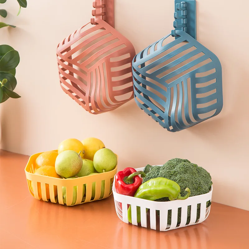 

Nordic Hexagon Shape Fruit Storage Basket Draining Baskets Home Organizer Bowl For Vegetable Snacks Kitchen Table Dining Tool