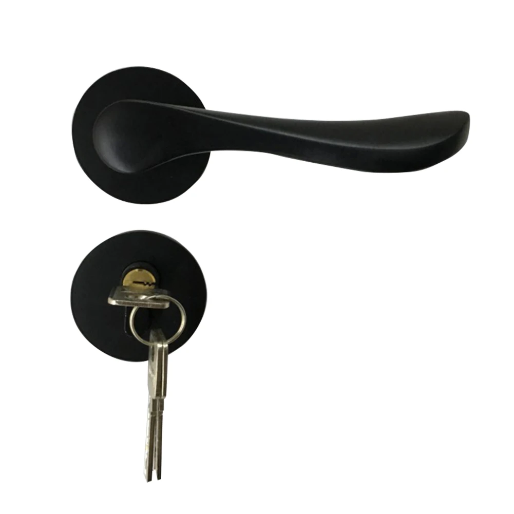

Mute Indoor Bedroom Home With Keys Space Mechanical Split Room Door Handle Lock Bathroom Modern Kitchen Lever Aluminum Alloy