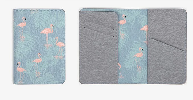 F-Card Bag SEREQI Обложка для паспорта милые маленькие животные и Plantstravel ID держатель зажим для паспорта короткий набор для паспорта держатель чехол для паспорта - Цвет: F-Card Bag