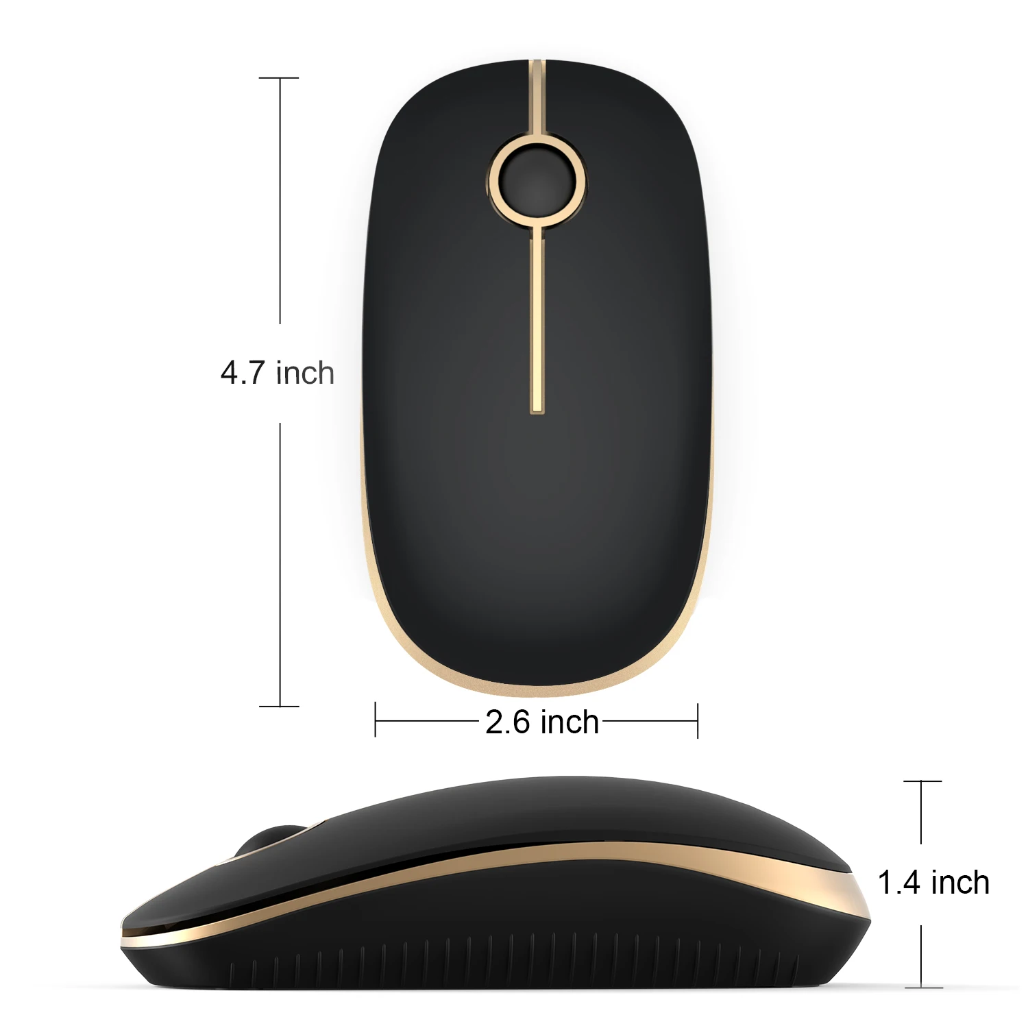 Jelly Comb-mouse sem Fio Portátil com Receptor Nano 2.4g Magro Óptica Silencioso Notebook pc Laptop Computador Macbook - Imagem 3