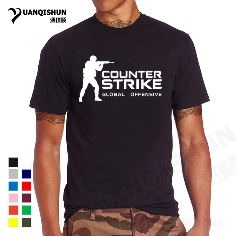 YUANQISHUN брендовая футболка CS GO Counter Strike глобальное нападение CSGO Футболка мужская