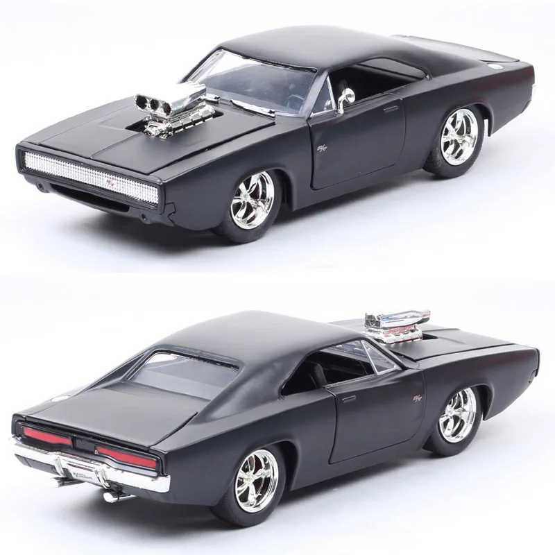 1/24 scale big Jada Dom racer street The DODGE Charger RT 1970 Diecast Vehicle metal car toy model miniature collectibles gifts 1 24 scale vintage jada 1973 plymouth barracuda diecast toy vehicle metal pony auto muscle racing car model hobby collectibles