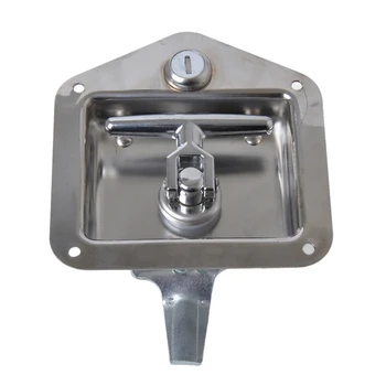 

Folding T Handle Lock Stainless Steel Flush Mount Tool Box Trailer Caravan Truck Toolbox for RV Tent Trailer