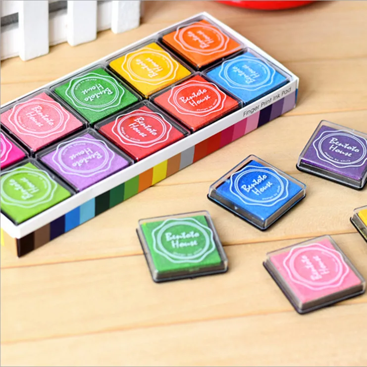 

20 Boxes Colored Boxed Korean Color Small Ink Hand Account Ink Mud Seal Ink Mud DIY Hand Account Accessories