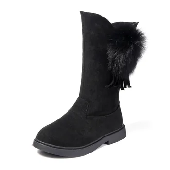 

2019 New Children'S High Girl Boots For Warm Kids Fashion Fringe Snow Waterproof Winter Shoe 3 4 5 6 7 8 9 10 11 12 13 Year Old