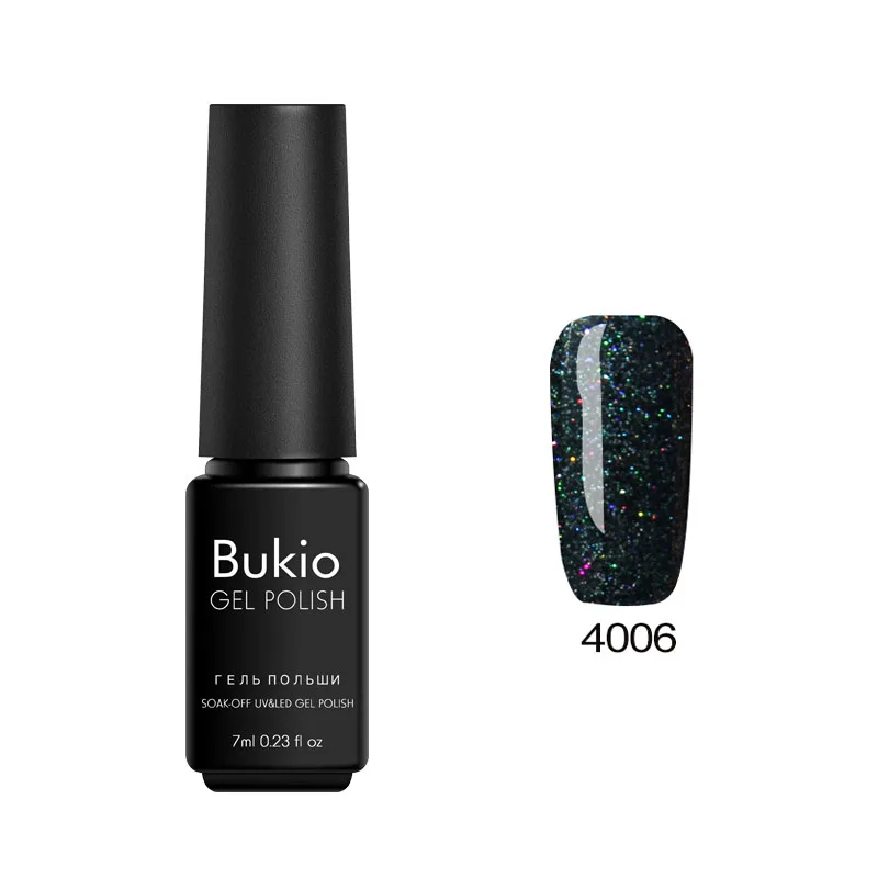Bukio украшения на ногти гель лак с блестками неоновый Гель-лак полуперманентные эмали УФ светодиодная лампа для дизайна ногтей 7 мл - Цвет: 4006