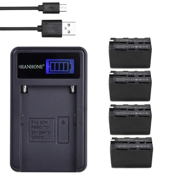 

4PCS 8800mAh NPF970 NP-F960 NP F970 NP-F970 NP F960 NPF960 Camera Battery+LCD Charger For Sony DCR-TRV110K CCD-RV100 CCD-TRV58