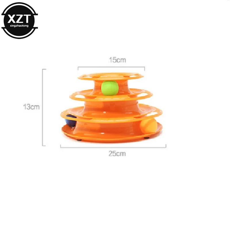 Pet Cat Dog Toy Three Levels Training Amusement Plate Kitten Tower Tracks Disc Cat Intelligence Amusement Triple Disc Tumblers