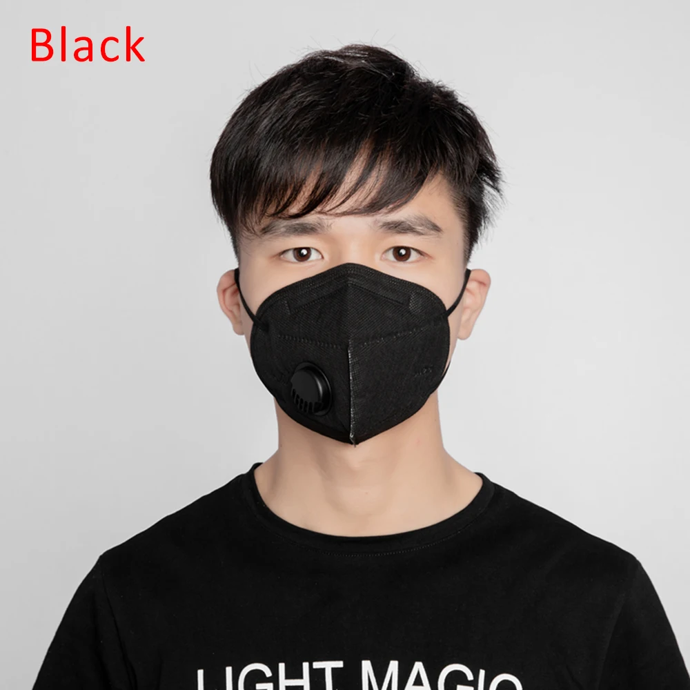 

N95 Adult Vertical Folding Nonwoven Valved Dust Mask 2.5 Respirator Mouth Mask Valve Gauze Virus Mask 10ps Goods In Stock