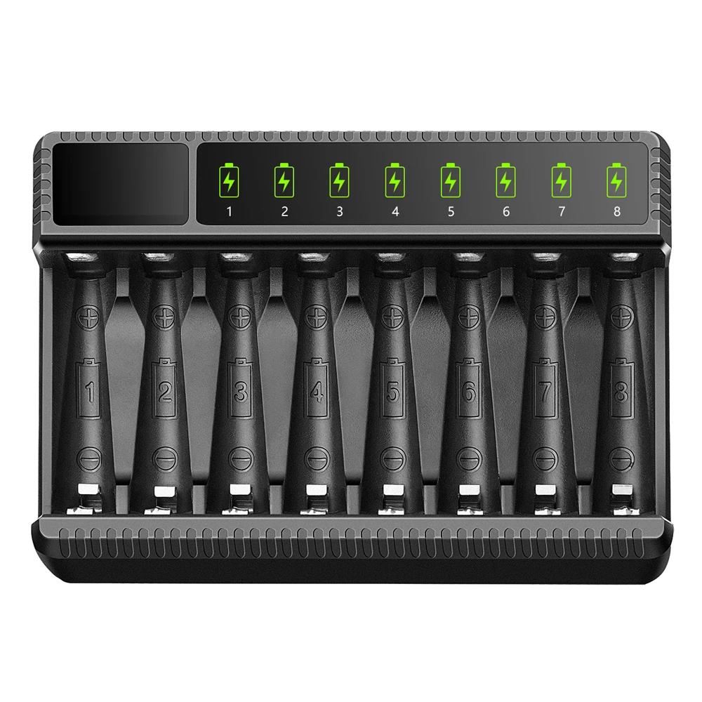 USB8SlotSmartBatteryChargerLEDDisplayforAAAAANiMH