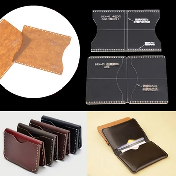 

Acrylic Clear Template Handcrafting Set DIY Craft For Leather Wallet Bag Pattern High Quality