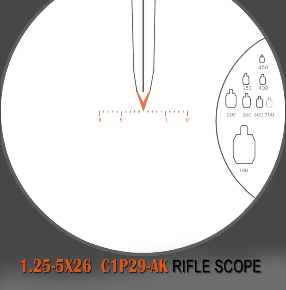 SKWoptics 1.25-5x26 MC1P29-AK Tactical riflescopes Hunting for AK AR, M4 Kalashnikov sight compact rifle scope reticle