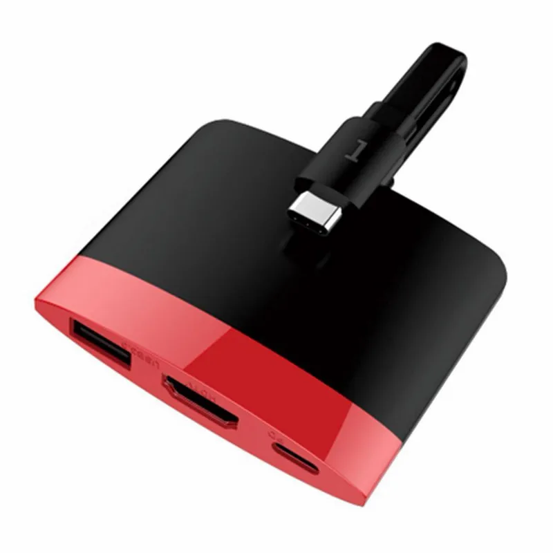 BKSCY type C концентратор USB-C в HDMI конвертер с USB 3,0 концентратор зарядка PD порт, 4K HD адаптер для huawei P20 для MacBook samsung S8 - Цвет: 60HZ  USB C HUB