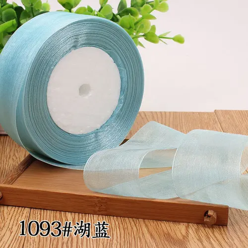 Organza Ribbon Roll - Vibrant Colors for Gift Wrapping and Decorations, 45 Meters