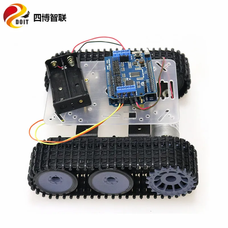 SZDOIT Wifi/Bluetooth/ручка управления Металлический Мини TP100 Смарт гусеничный rc Танк шасси комплект двигателей DIY для Arduino espduуправления