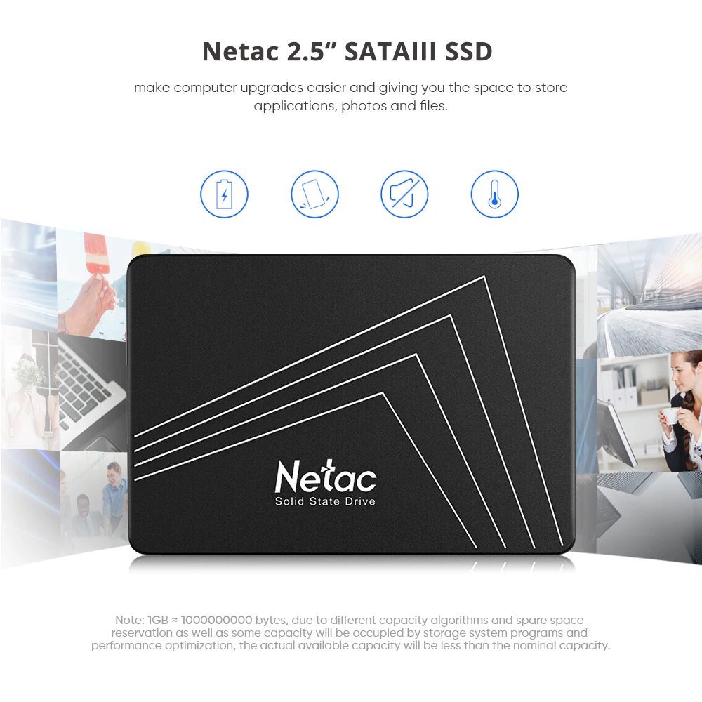 1tb internal ssd for laptop Netac SATA3 SSD 480GB 512GB SSD 1TB 2TB Hdd 2.5 SATA Internal Solid State SSD Hard Drive Disk for laptop computer best internal ssd for gaming