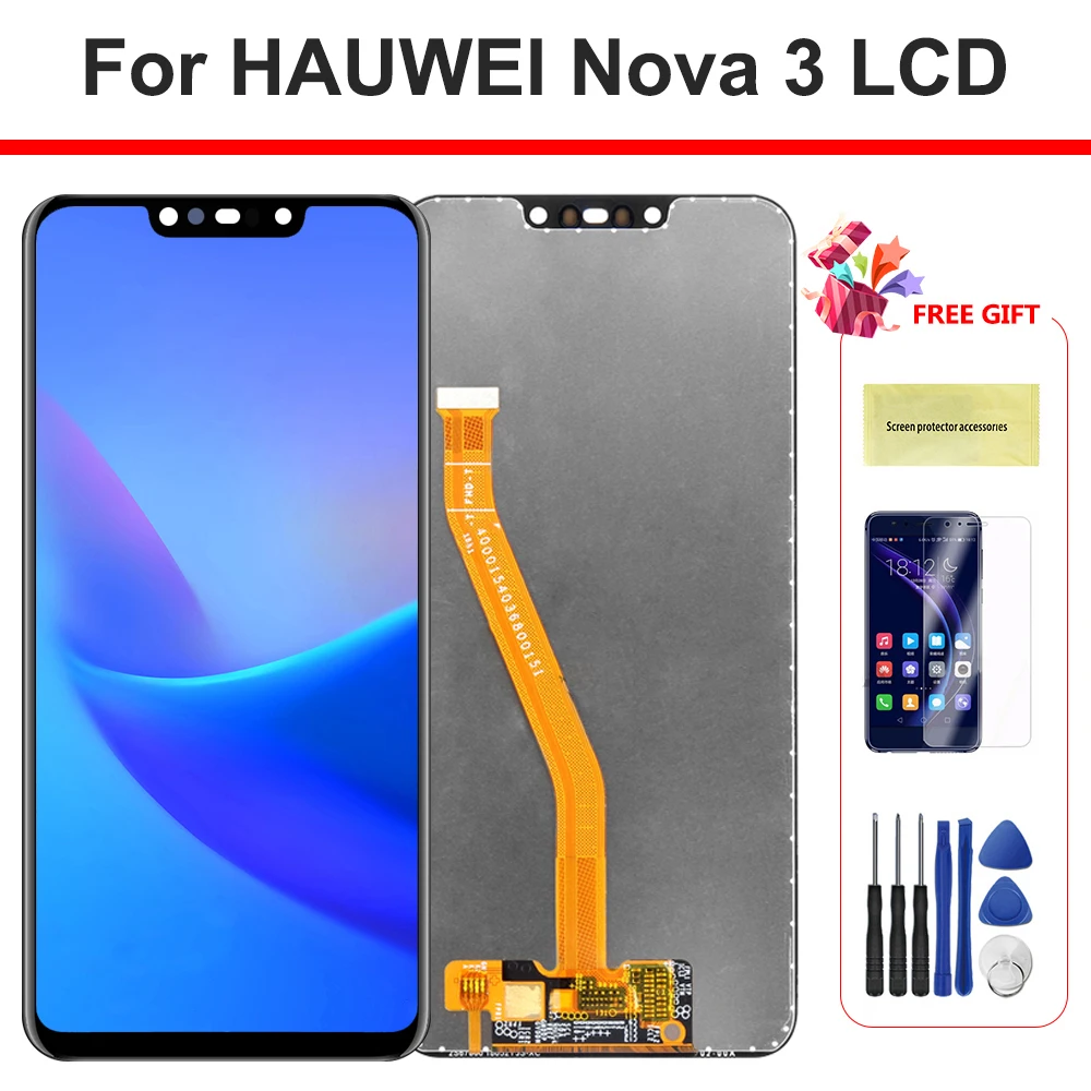 ЖК дисплей для Huawei Nova 3 сенсорный экран PAR LX1 LX9 3i INE LX2 L21 3e ANE LX3 L23 Nova3|Экраны