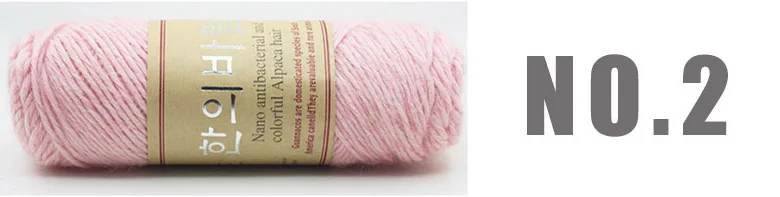 NO2 pink yarn 500 г/лот, высокое качество, Шерсть альпака, толстая пряжа, ручная вязка, натуральная норка, кашемир, пряжа, мериносовая шерсть, толстая пряжа, ручная вязка, Kn - Цвет: NO2 pink yarn