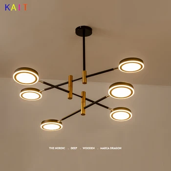 

Modern Rustic Farmhouse European Nordic Home Bedroom Light Small disc Round Led Kitchen Dining Chandelier Lighting 220V 110V