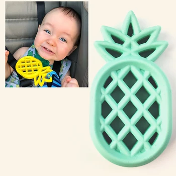 

Safe Baby Teether Teething Ring Pineapple Shape High Quality Silicone Toothbrush Environmentally Kids Teether Children Chew Toy