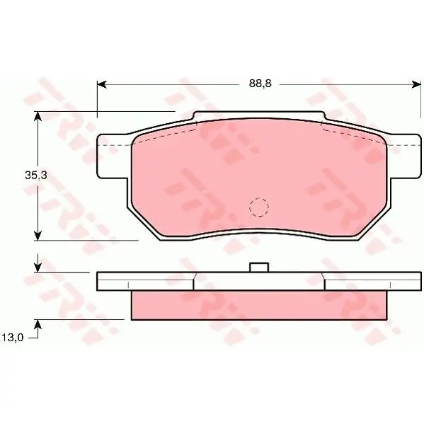 Колодки тормозные дисковые HONDA ACCORD III 1985- 1989, CIVIC IV 1987 TRW GDB775