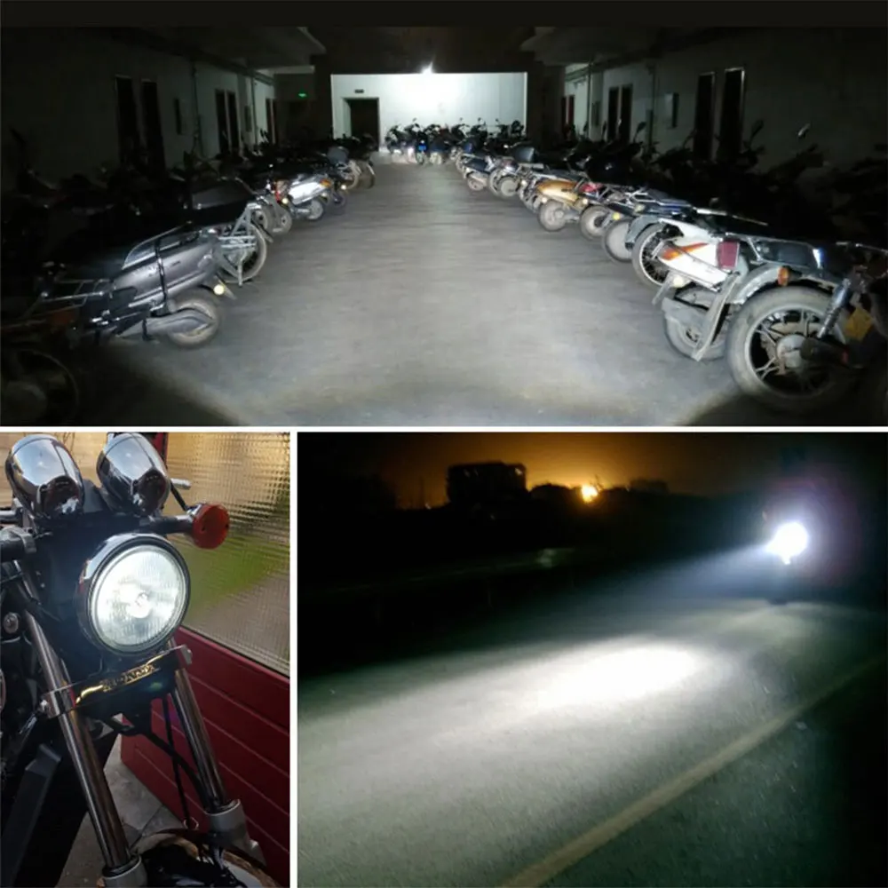 Противотуманная фара 100 Вт H4 P15D мотоцикл 1000 лм модифицированный головной светильник для вождения автомобиля светильник 1 шт. светодиодный фонарь для мотоцикла