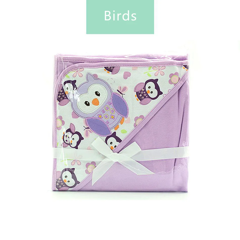 birds Elinfant 1 шт. 78x78 см хлопок детское одеяло с капюшоном - Цвет: birds