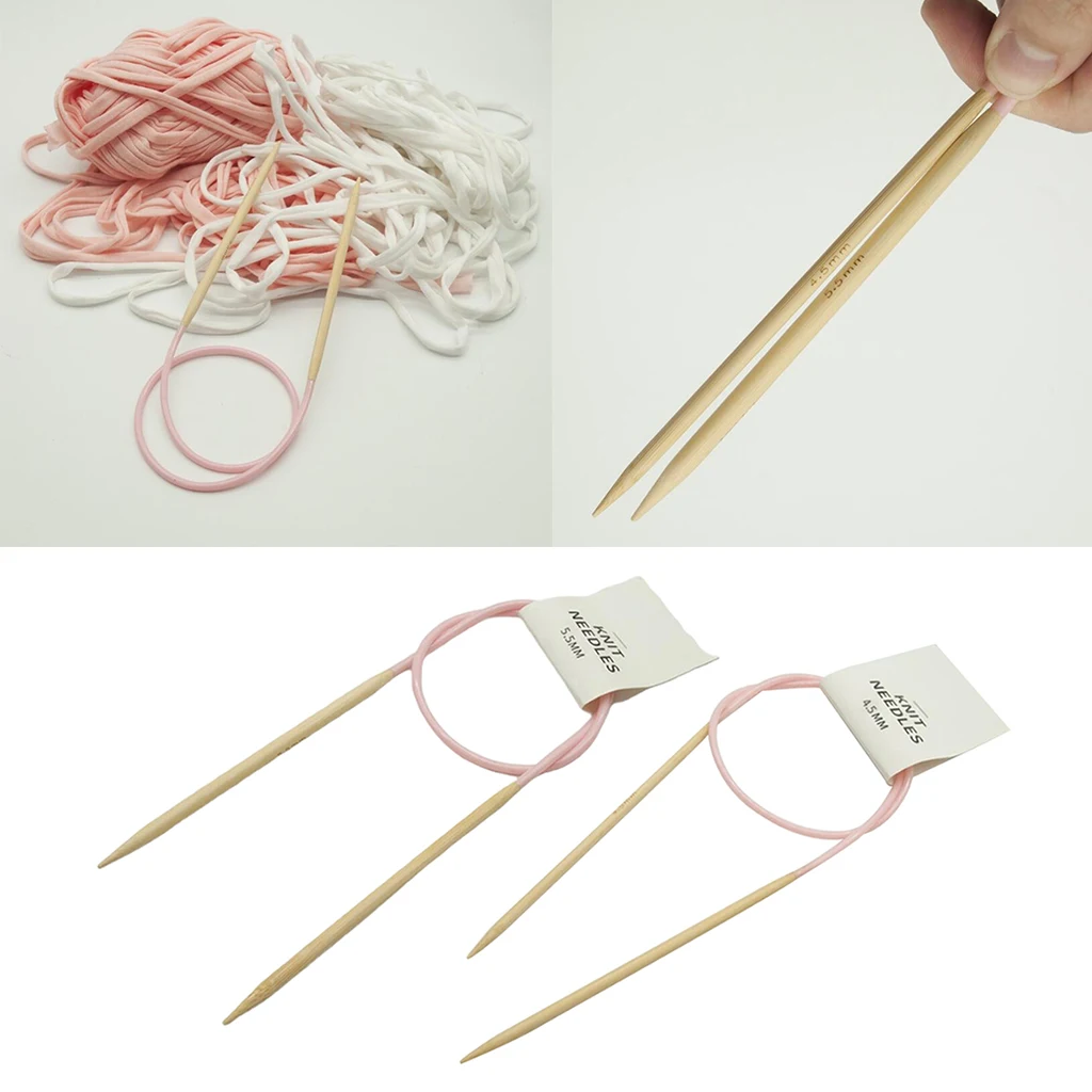 New Bamboo Circular Knitting Needle Sewing Yarn Various Sizes Tapestry Needles