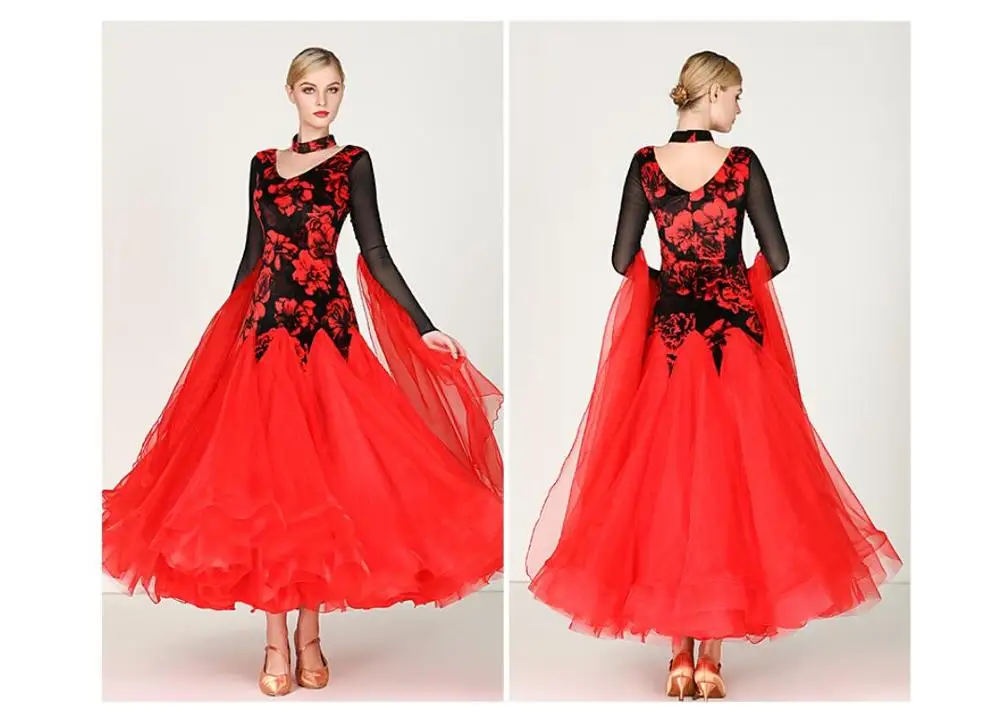 Платье для бальных танцев платье танца с бахромой принтом|Бальные танцы| |