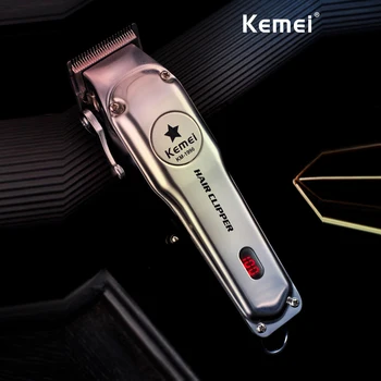 

Kemei All Metal Professional Electric Hair Clipper Rechargeable Hair Trimmer Haircut Shaving Machine KM-1986Z PG KM-1996 KM-2024