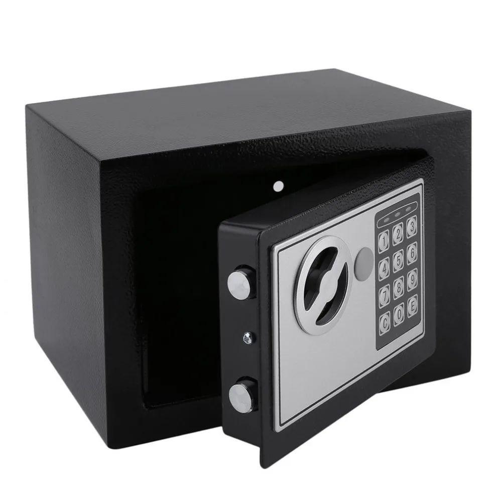 Твердая стальная электронная коробка-сейф с цифровой клавиатурой коробка для хранения ювелирных изделий Безопасный ящик для хранения