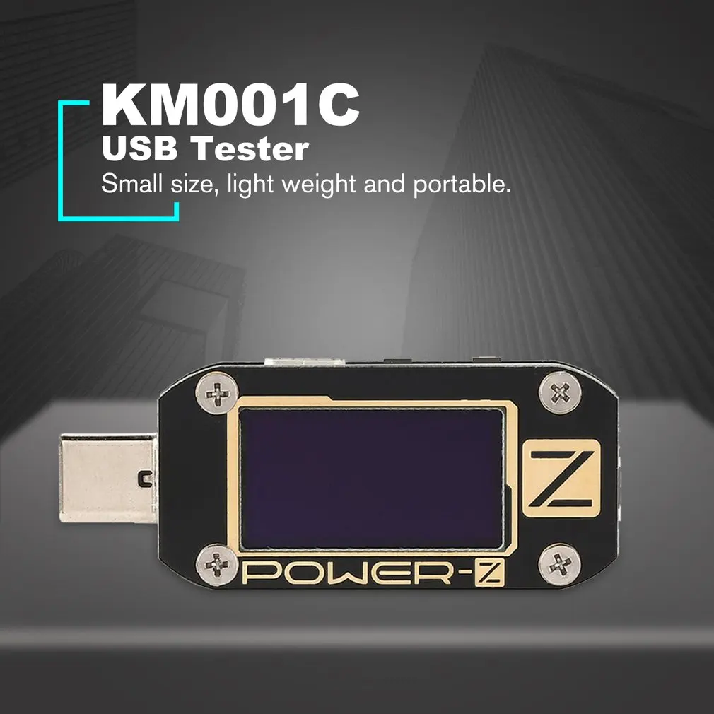 

KM001C USB PD Tester Quick Charger Voltage Current Ripple Dual Type-C Meter Power Bank Detector Voltage Meters