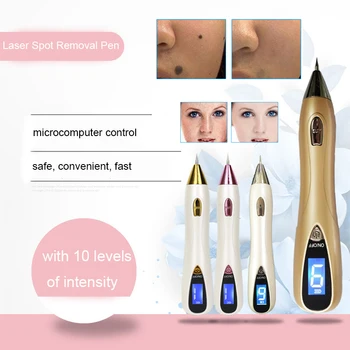 

10 level LCD Skin Dark Spot Remover Mole Tattoo Removal Laser Plasma Pen Machine Facial Freckle Tag Wart Removal Beauty Care