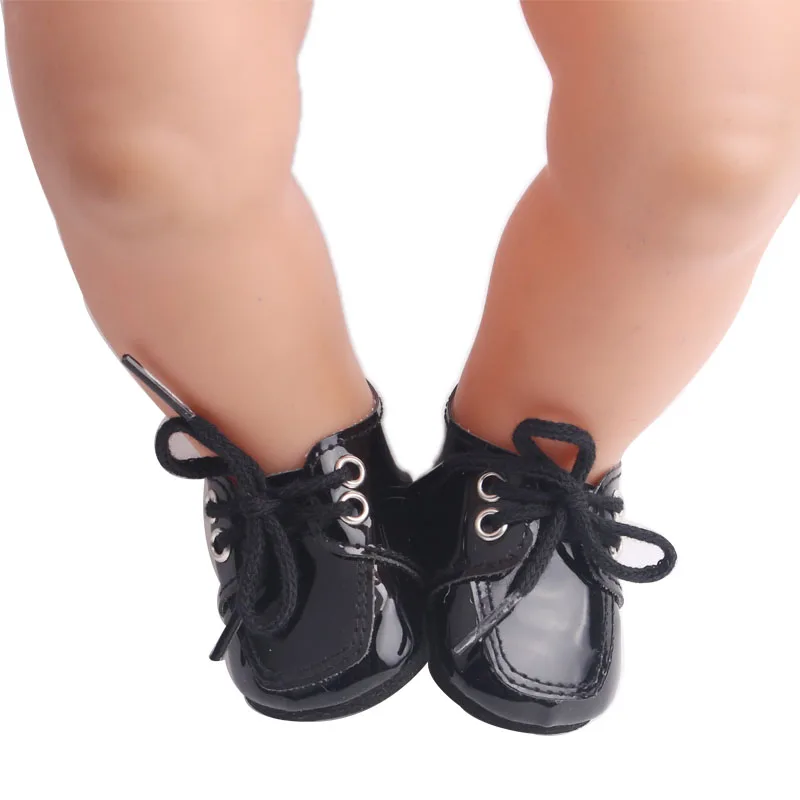 43 см Детские куклы обувь Новорожденный милый бант платье обувь детские игрушки черные кроссовки спортивная обувь подходит Американский 18 дюймов девушки кукла g2