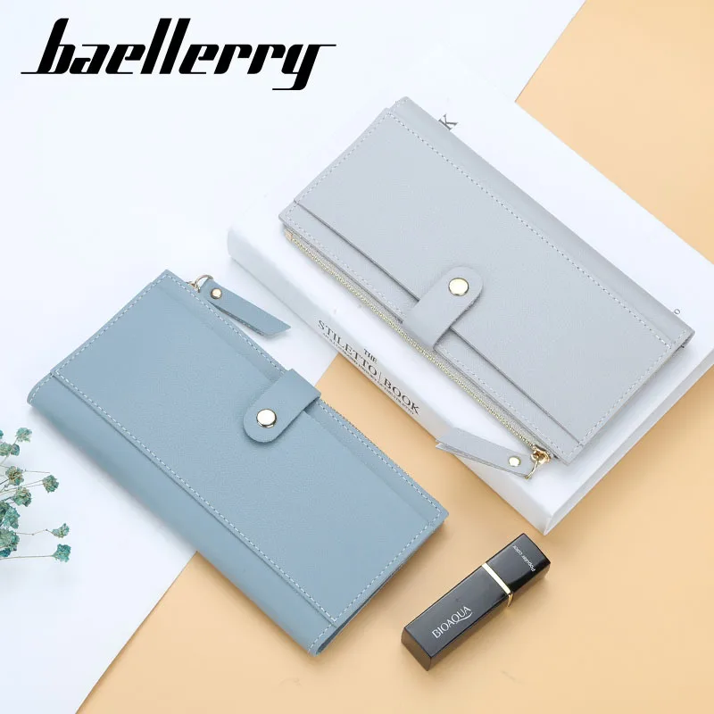 Мужские кошельки baellerry длинный стильный держатель для карт мужской кошелек на молнии большой емкости брендовый кошелек из искусственной кожи 100 шт/партия