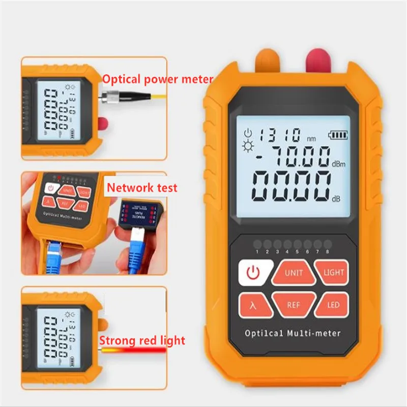 3in1 Optical Power Meter Visual Fault Locator Network Cable Test optical fiber tester 15mw Visual Fault 3