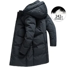 

2021 Fashionable Coat Thicken Jacket Men Hooded Warm Lengthen Parka Coat White Duck Down Hight Quality Male New Winter Down Coat