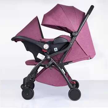 

Baby stroller comfortable and light folding shock-absorbing high landscape can sit and lie one-button folding can get on the pla