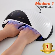 120 Вт/80 Вт Современная 1 УФ светодиодная лампа для сушки ногтей для всех типов геля 45 светодиодный s УФ лампа для маникюра светильник от солнца инфракрасный зондирующий умный