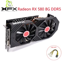 XFX Radeon RX580 8 ГБ DDR5 Видеокарта AMD GPU RX580 8 Гб 256 бит Графическая карта, Видео-игра ПК Видеокарта б/у оригинальные видеокарты