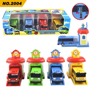 

Cartoon Anime Q Edition Bus Sliding Back Power Small Bus Catapult Tayo Small Bus Model Small Bus Parking Lot