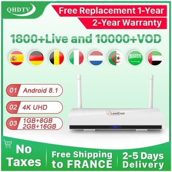 

leadcool IPTV italia Box QHDTV Code IPTV Spain M3U Subscription 1 Year Portugal TV Box Android8.1 IPTV Belgium Dutch Spain IP TV