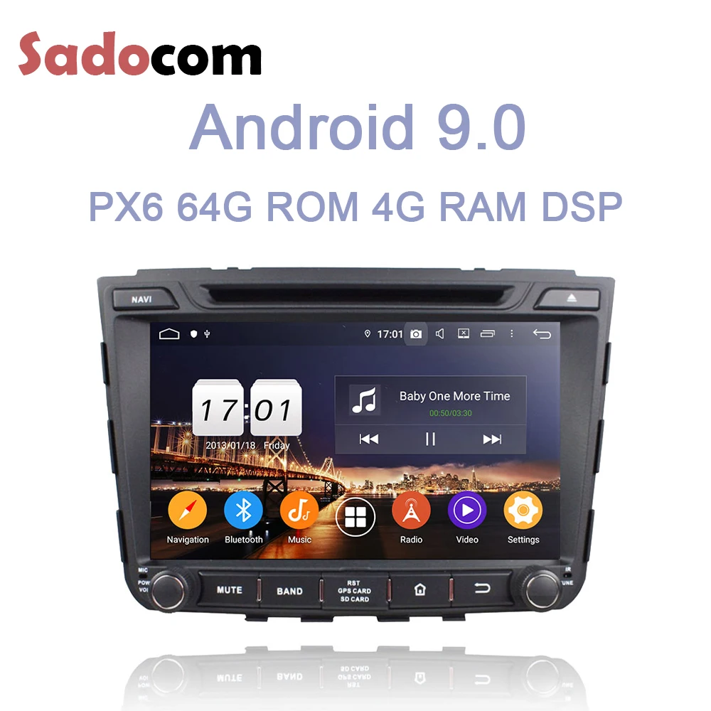 PX6 DSP " ips 2 din Android 9,0 8 Core 64G+ 4GB ram автомобильный dvd-плеер для hyundai Creta IX25- gps autoadio Bluetooth 4,2