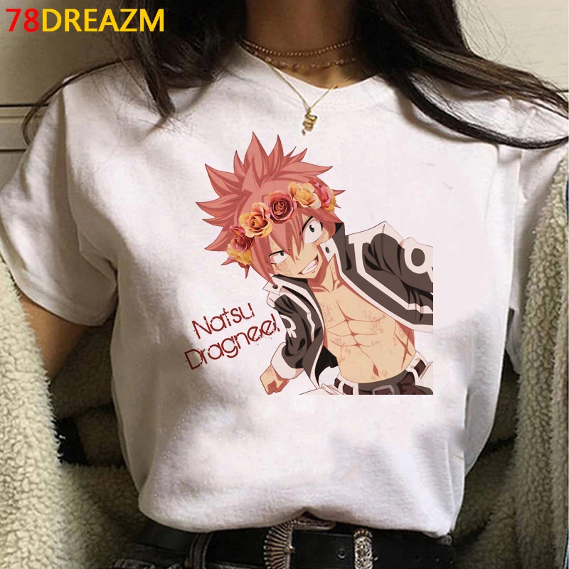 Fairy Tail t shirt women japanese white t shirt couple clothes streetwear couple  t shirt harajuku kawaii best t shirts for men